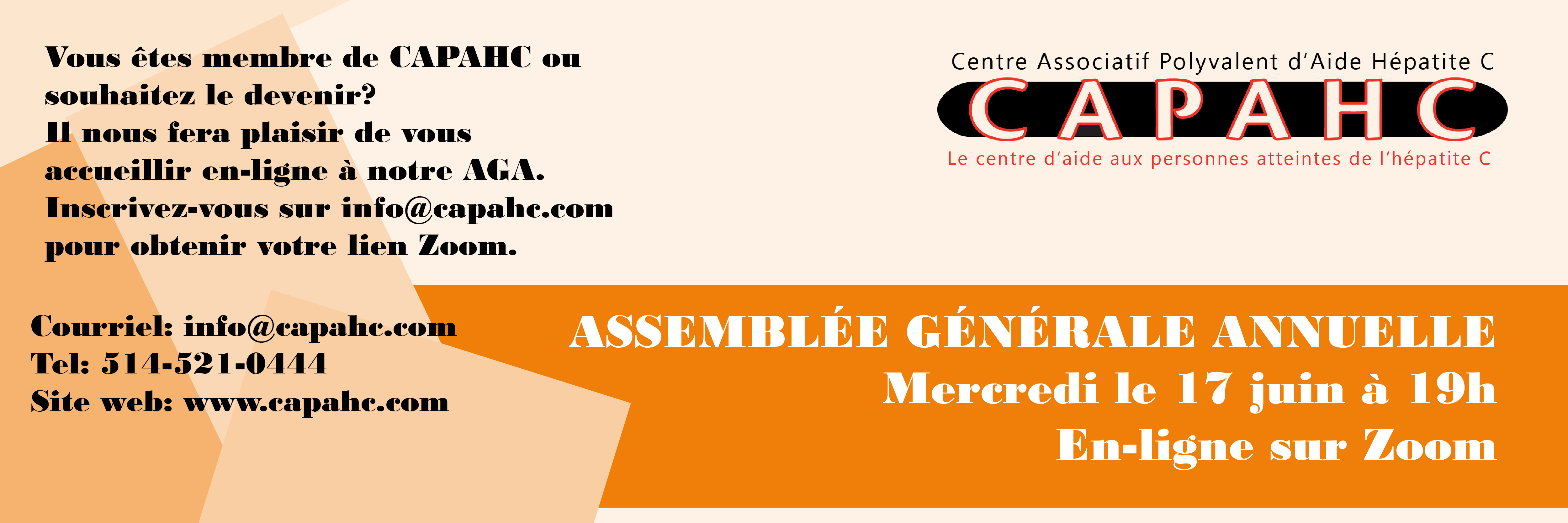 Assemblée générale mardi le 17 juin à 19h